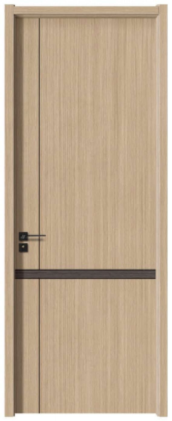 WPC Interior Door — Flush Panel with Horizontal Accent Band